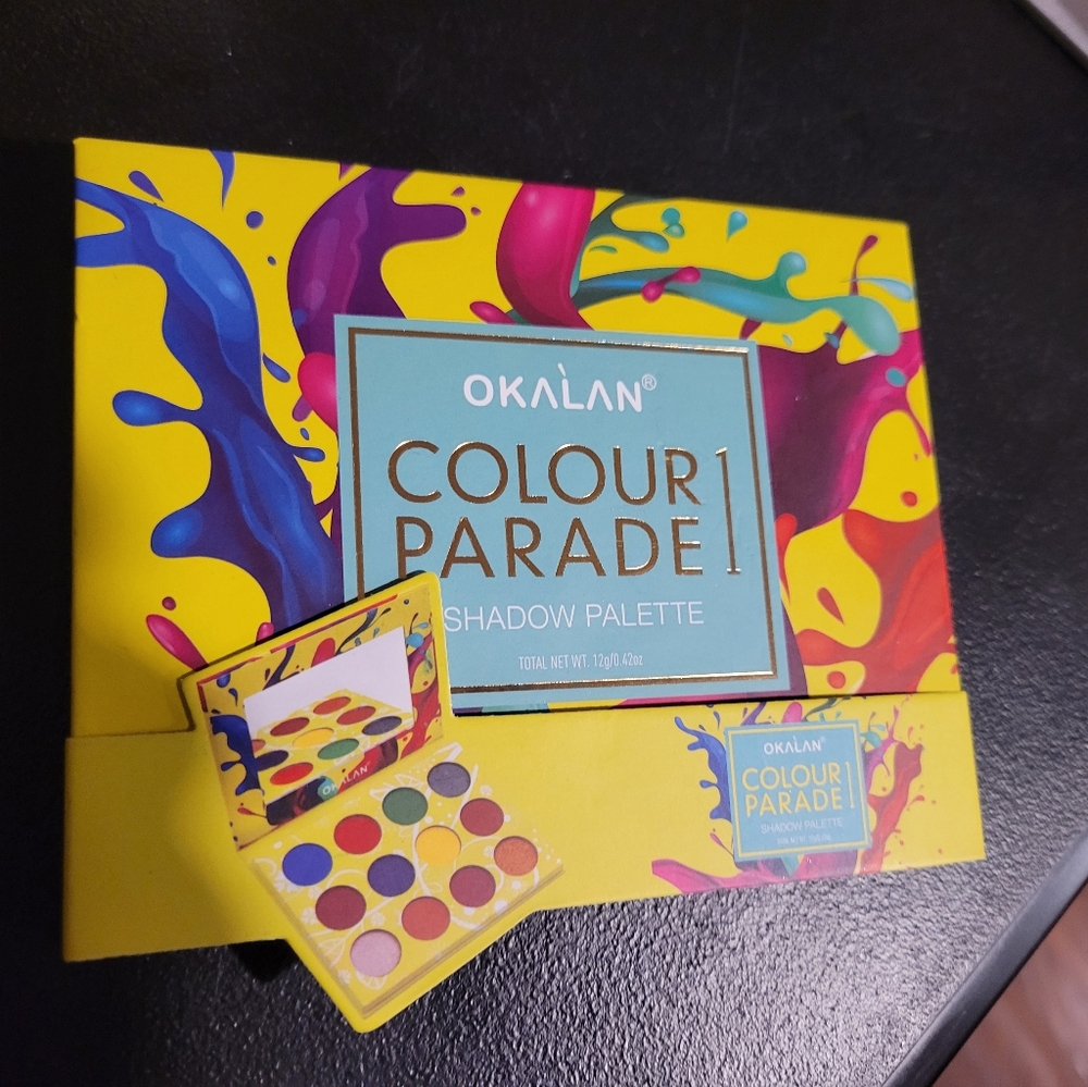 Okalan Colour Parade Eyeshadow Palette - Vibrant 12 Color Palette Makeup